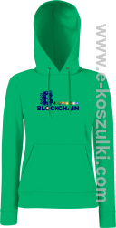 BLOCKCHAIN Fan Symbols - bluza damska z kapturem zielona