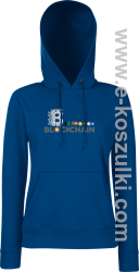 BLOCKCHAIN Fan Symbols - bluza damska z kapturem niebieska