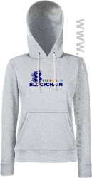 BLOCKCHAIN Fan Symbols - bluza damska z kapturem melanż