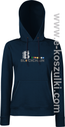 BLOCKCHAIN Fan Symbols - bluza damska z kapturem granatowa