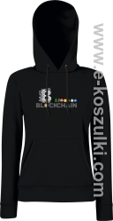 BLOCKCHAIN Fan Symbols - bluza damska z kapturem czarna