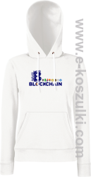 BLOCKCHAIN Fan Symbols - bluza damska z kapturem biała