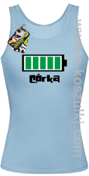 Córka Bateria 100% - top damski błękitny