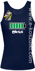 Córka Bateria 100% - top damski granatowy