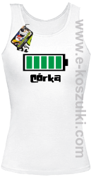 Córka Bateria 100% - top damski biały