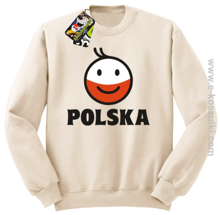 POLSKA Emotik dwukolorowy - bluza bez kaptura STANDARD 