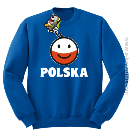 POLSKA Emotik dwukolorowy - bluza bez kaptura STANDARD 