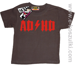 ADHD koszulka dziecięca - brązowy