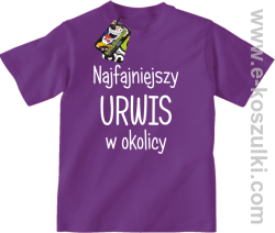 Najfajniejszy urwis w okolicy - koszulka dziecięca fioletowa