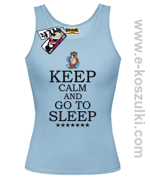 Keep Calm And Go to Sleep - top damski - niebieski