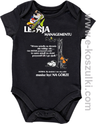 Lekcja managementu - morał musisz być na górze - body dziecięce czarne