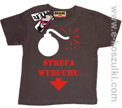 Strefa wybuchu koszulka dziecięca - brązowy