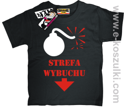 Strefa wybuchu koszulka dziecięca - czarny