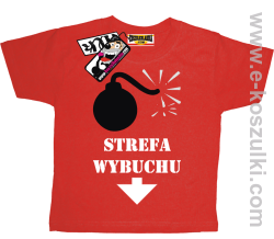 Strefa wybuchu koszulka dziecięca - czerwony