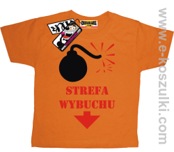 Strefa wybuchu koszulka dziecięca - pomarańczowy