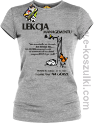 Lekcja managementu - morał musisz być na górze - koszulka damska melanżowa