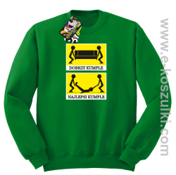 Dobrzy kumple, najlepsi kumple- Bluza bez kaptura zielona