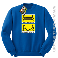 Dobrzy kumple, najlepsi kumple- Bluza bez kaptura niebieska