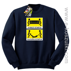 Dobrzy kumple, najlepsi kumple- Bluza bez kaptura granatowa