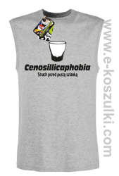 Cenosillicaphobia strach przed szklanką - bezrękawnik męski melanż