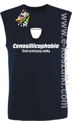 Cenosillicaphobia strach przed szklanką - bezrękawnik męski granatowy