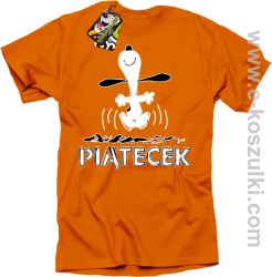 Hurra piątecek - koszulka męska pomarańczowy