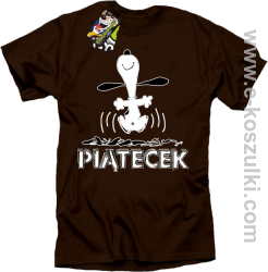 Hurra piątecek - koszulka męska brązowy