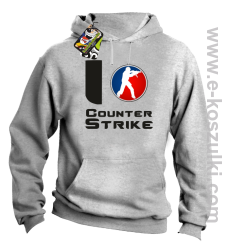 I love counter strike - bluza z kapturem melanż