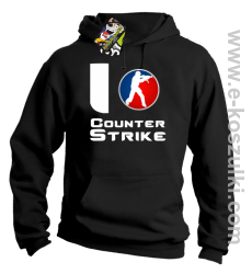 I love counter strike - bluza z kapturem czarny