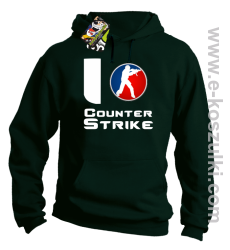 I love counter strike - bluza z kapturem butelkowy