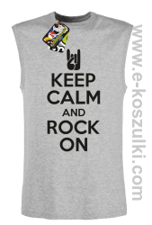 Keep calm and rock on - bezrękawnik męski melanżowy