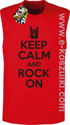 Keep calm and rock on - bezrękawnik męski czerwony