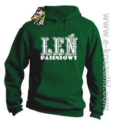 Leń patentowy - bluza z kapturem zielony