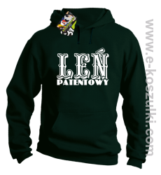 Leń patentowy - bluza z kapturem butelkowy