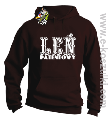 Leń patentowy - bluza z kapturem brązowy