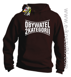 Obywatel Drugiej Kategorii - bluza z kapturem brązowa