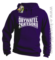 Obywatel Drugiej Kategorii - bluza z kapturem fioletowa