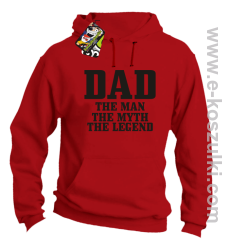 Dad the man the myth the legend - bluza z kapturem czerwona