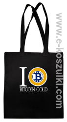 I love Bitcoin Gold - torba eko z nadrukiem czarna