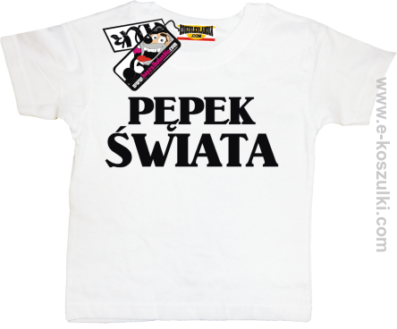Pępek świata koszulka dziecięca - biały