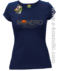 MONERO CPU CryptoMiner - koszulka damska  granatowa