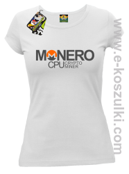 MONERO CPU CryptoMiner - koszulka damska biała