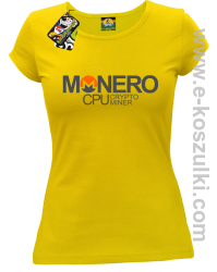 MONERO CPU CryptoMiner - koszulka damska żółta