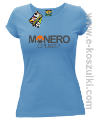 MONERO CPU CryptoMiner - koszulka damska błękitna