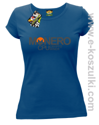 MONERO CPU CryptoMiner - koszulka damska niebieska