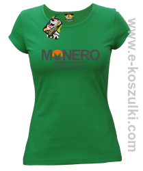 MONERO CPU CryptoMiner - koszulka damska zielona