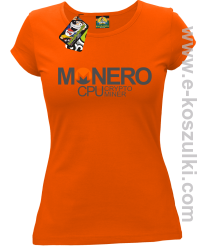MONERO CPU CryptoMiner - koszulka damska pomarańczowa