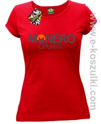 MONERO CPU CryptoMiner - koszulka damska czerwona