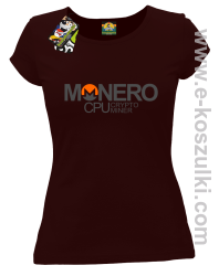 MONERO CPU CryptoMiner - koszulka damska brązowa