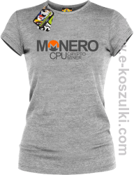 MONERO CPU CryptoMiner - koszulka damska melanż 